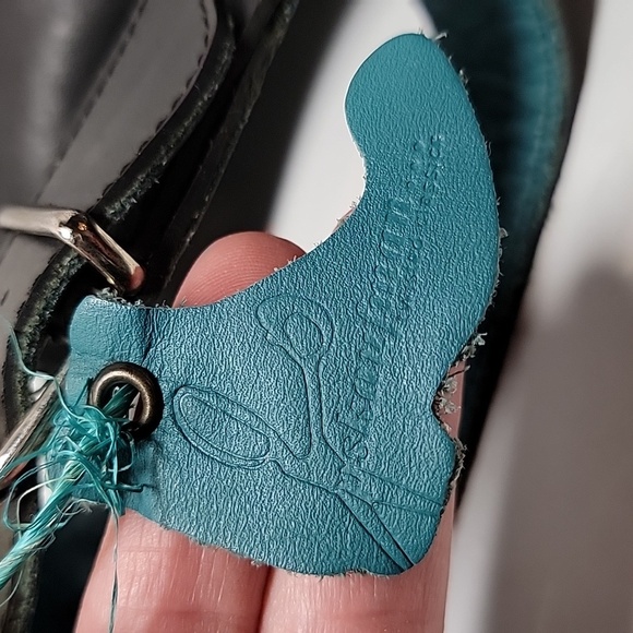 PSKaufman Boot No.1011 Roadway Back Zip Buckle Wedge Black Leather Moto Biker 9D - Picture 12 of 14